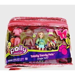 Polly Pocket Totally Trendy Pets Jungle Tails Sealed NIB New Y2k 2000s Rubbery‎